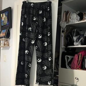 Star Wars Kids Black and White Logo Sweatpants/ Pajamas